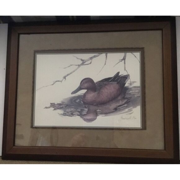 Sherrie Russell Meline Snowy Retreat Canada Goose Signed Framed Ltd Ed Print EUC